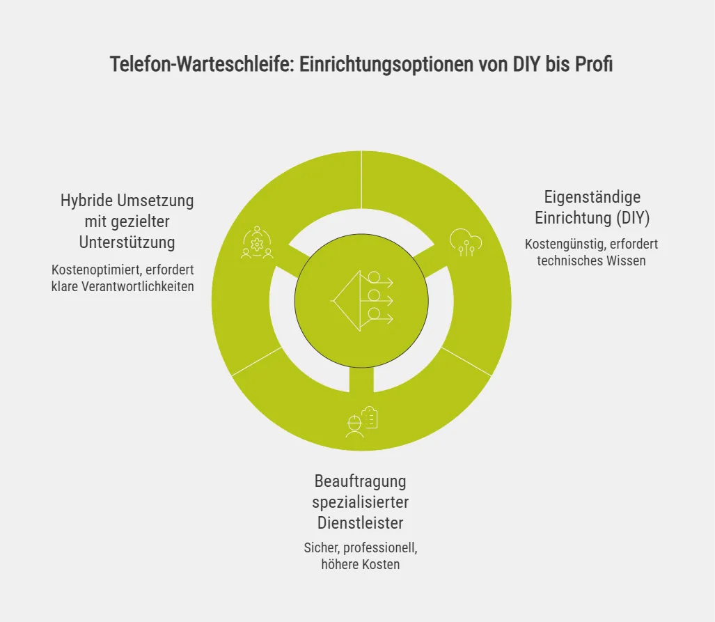 Telefon-Warteschleife: Einrichtungsoptionen von DIY bis Profi