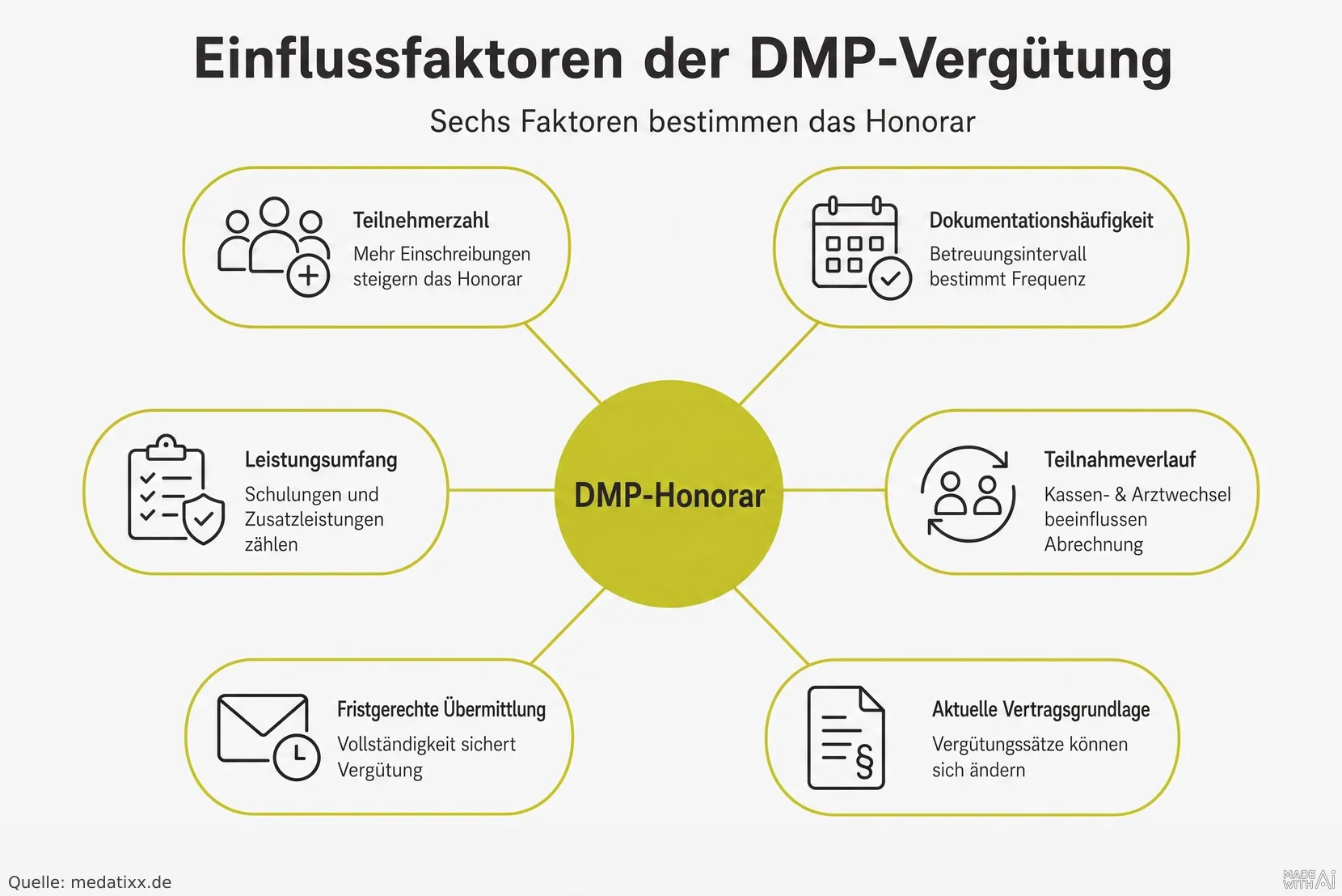 Einflussfaktoren der DMP-Vergütung