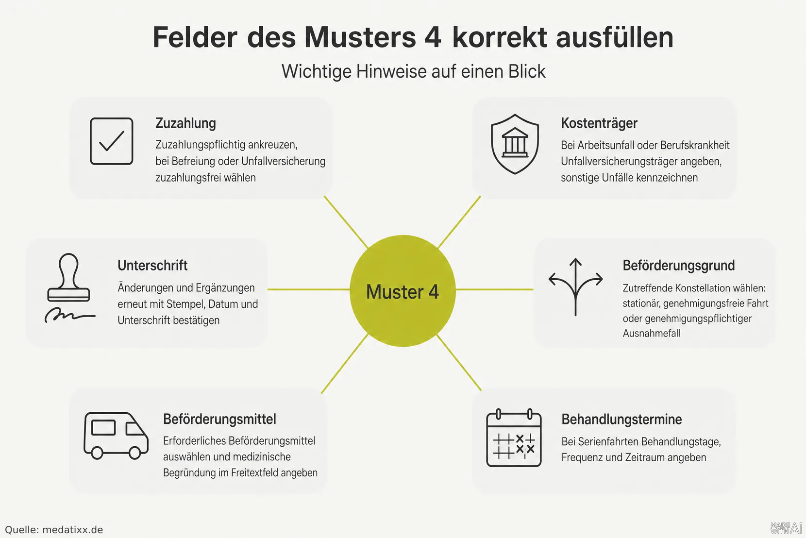 Felder des Musters 4 korrekt ausfüllen