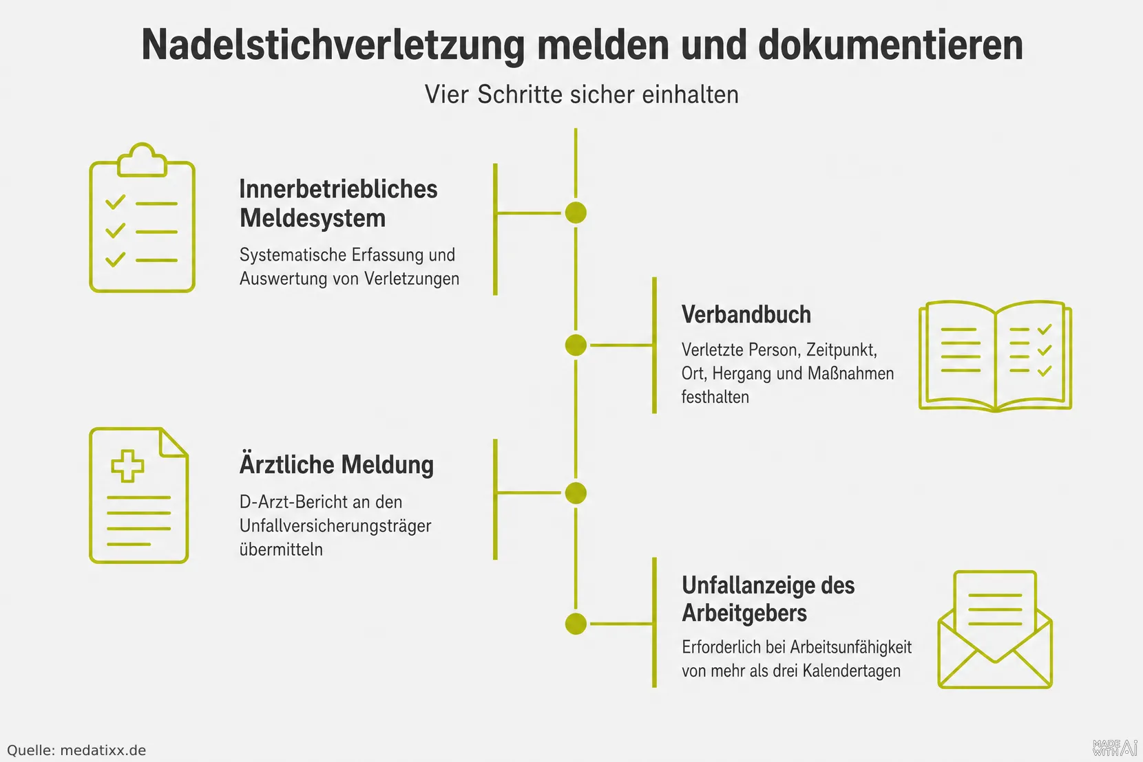Nadelstichverletzung melden und dokumentieren