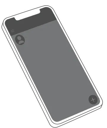 Smartphone mit grauem Display