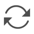 graues Icon, zwei kreisförmige Pfeile