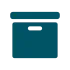 Icon, dunkelblaue Archivierungsbox 