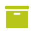 Icon, grüne Archivierungsbox 