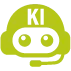 grünes Icon, Kopf mit Headset