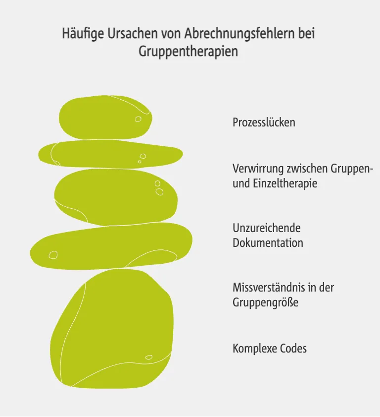 Häufige Ursachen von Abrechnungsfehlern bei Gruppentherapien